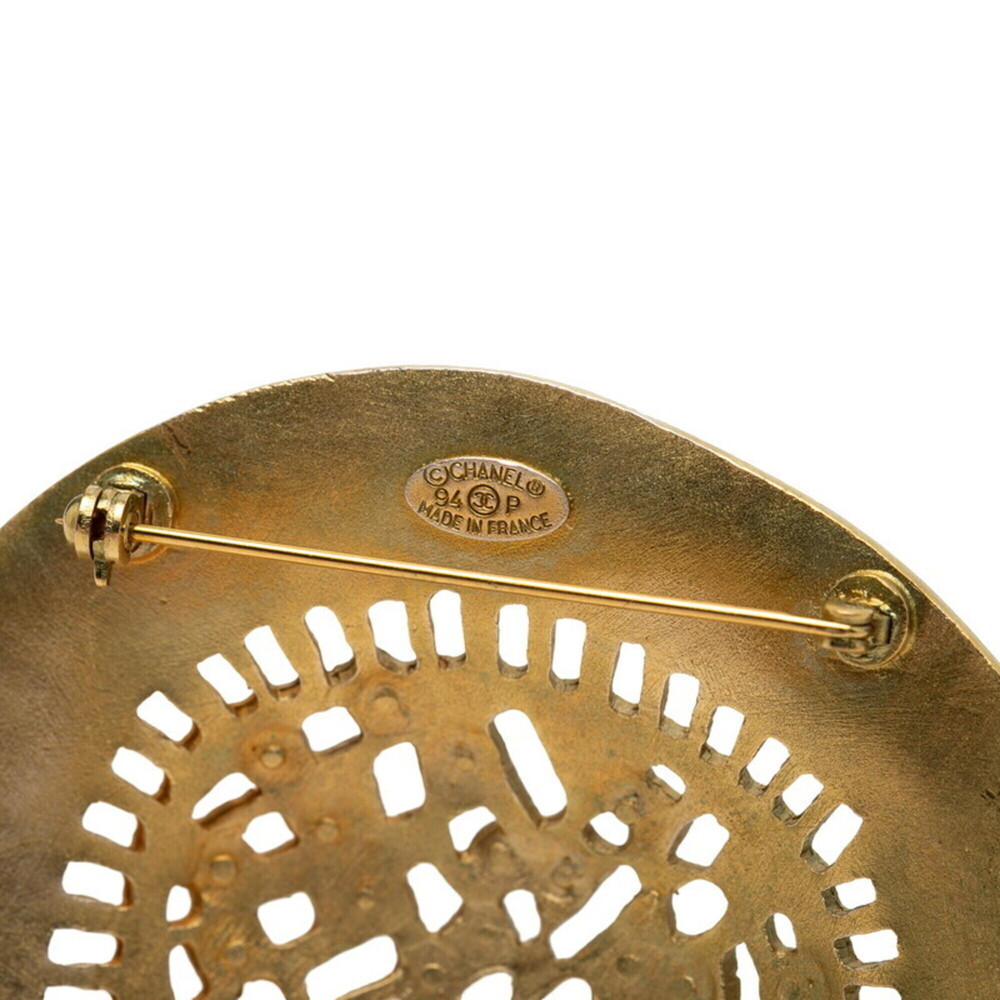 CHANEL Vintage Gold Straw Brooch - Picture 3 of 3